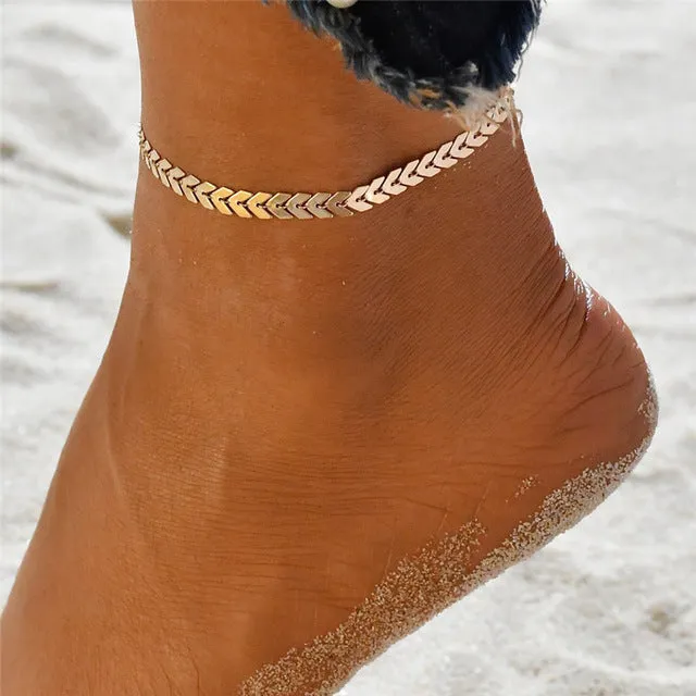 3pcs/set Anklets for Women Foot Accessories