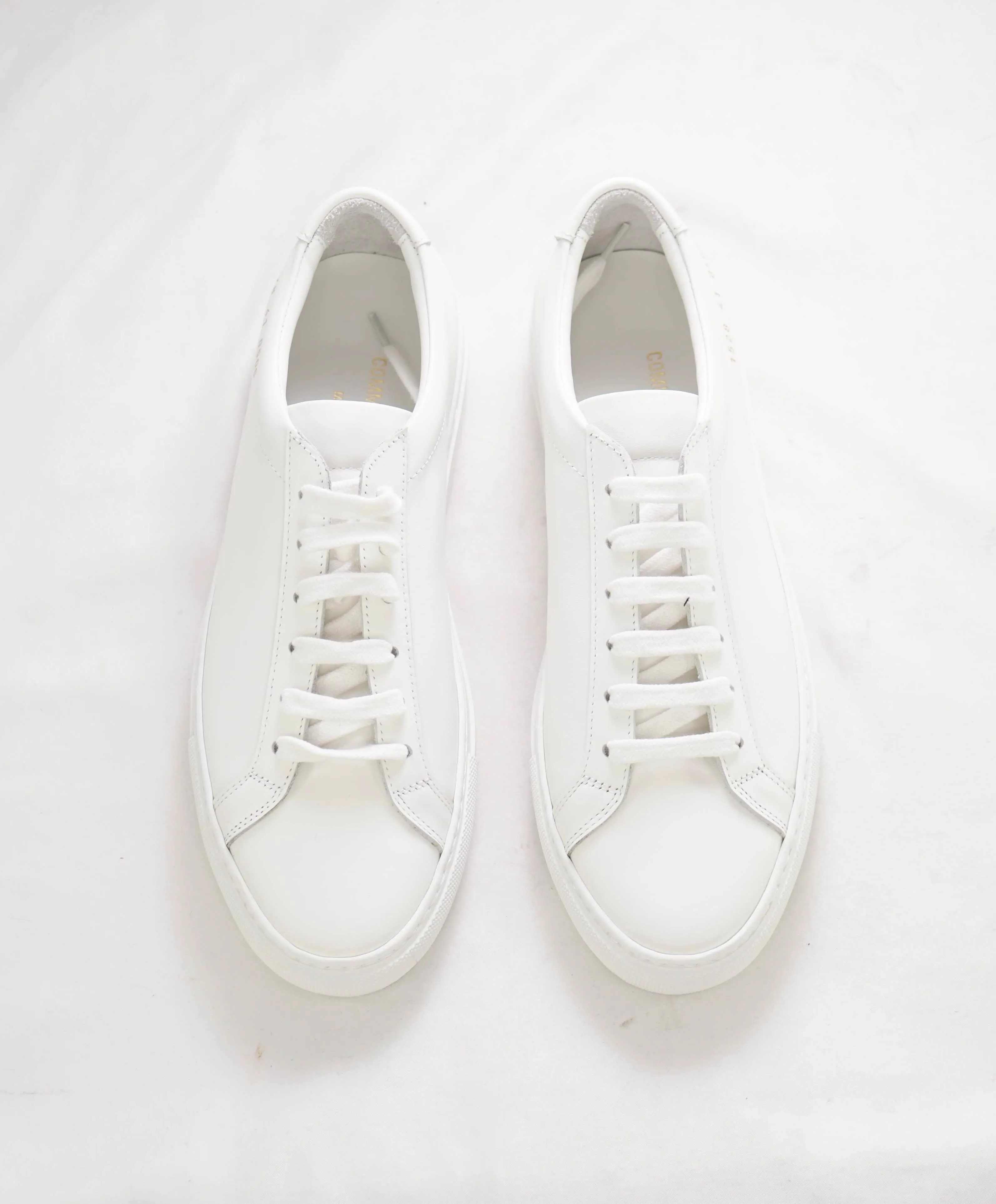 $440 COMMON PROJECTS - "Achilles" White Leather Sneakers - 8 US (41EU)