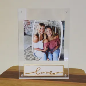 Acrylic Frame Love Script