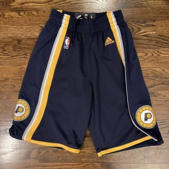 Adidas NBA Indiana Pacers On Court Swingman‎ Sewn Basketball Shorts Sz. S