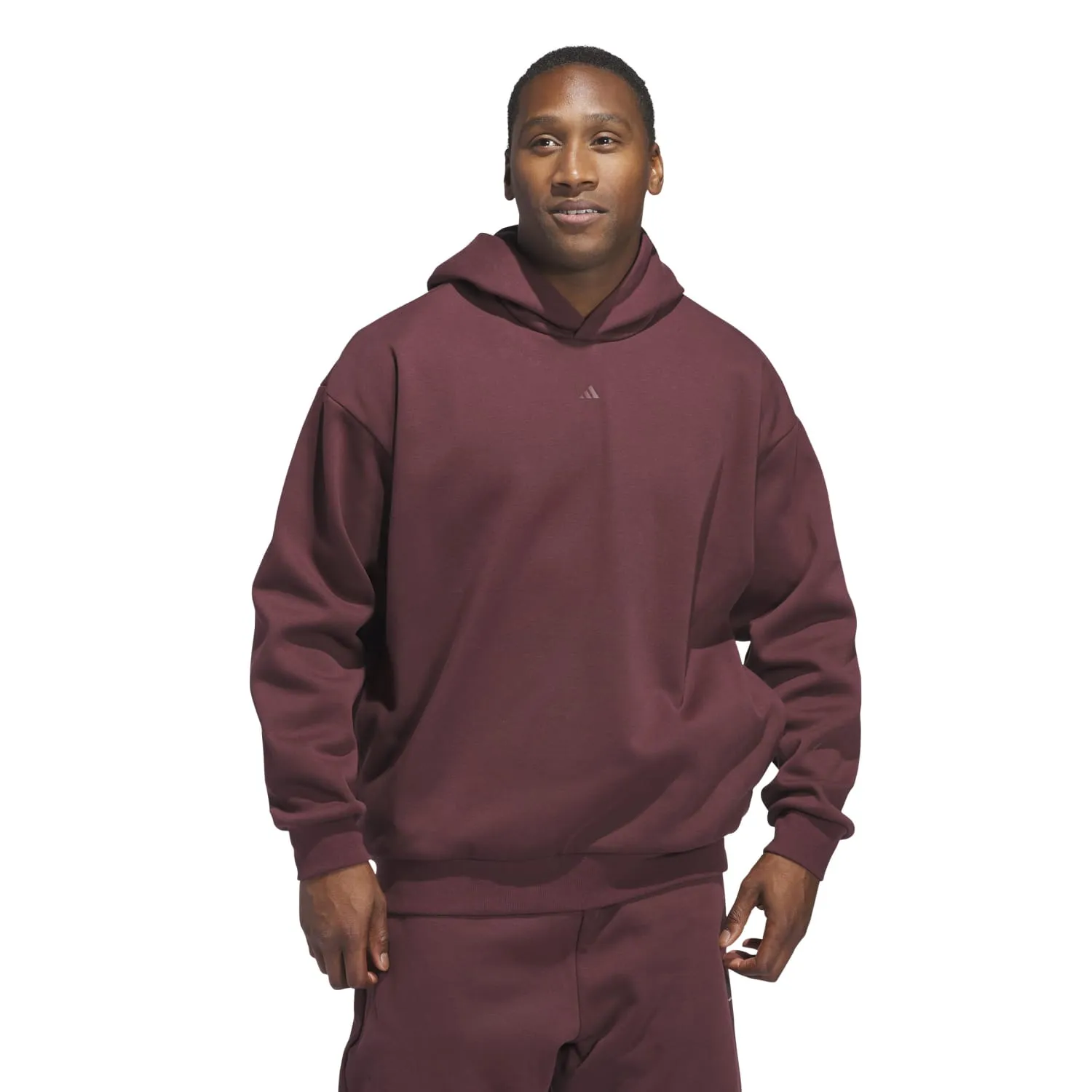 Adidas Unisex Basketball Fleece Hoodie Aurora Ruby JD6145