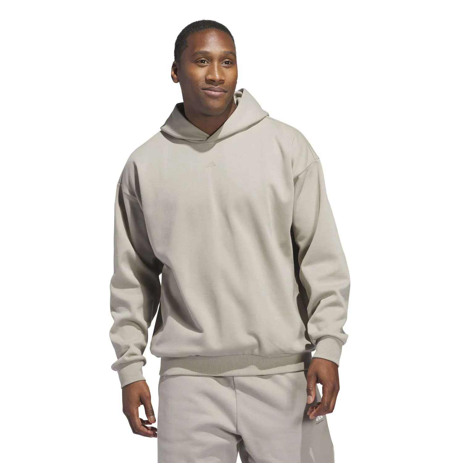 Adidas Unisex Basketball Fleece Hoodie Putty Beige JC7846