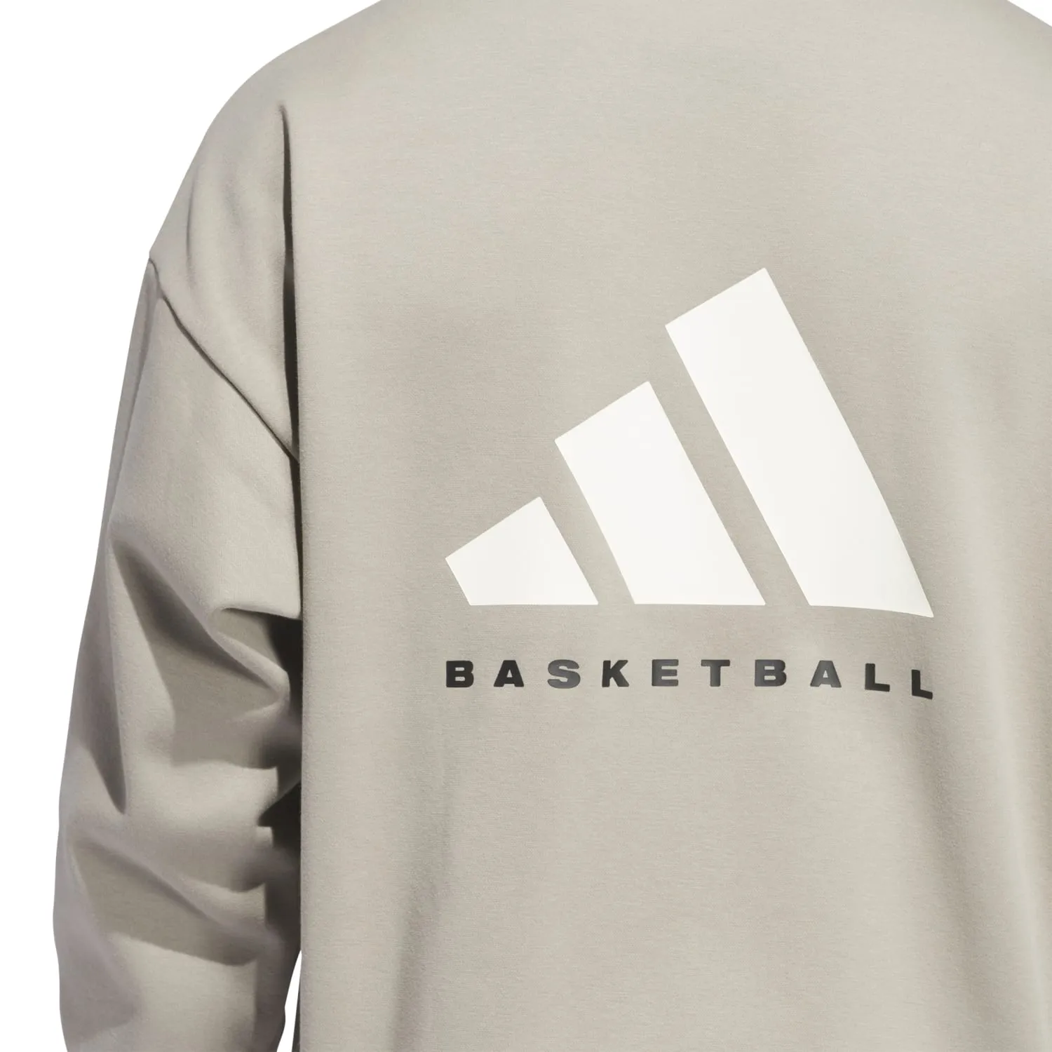 Adidas Unisex Basketball Fleece Hoodie Putty Beige JC7846
