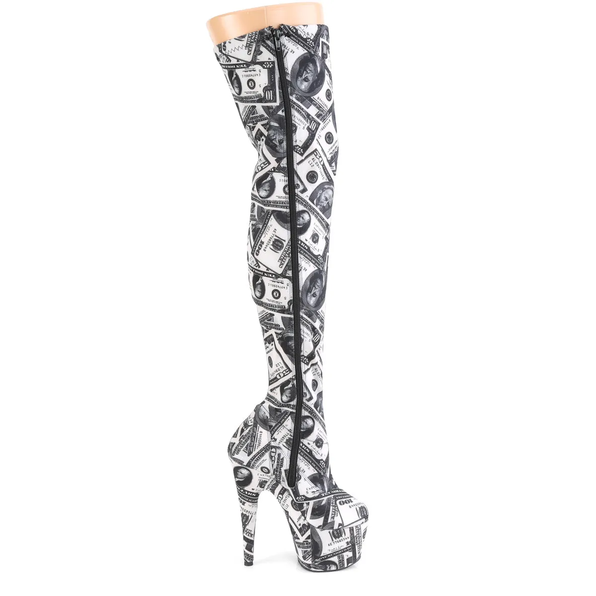 ADORE-3000DP  White-Black Stretch Fabric/White-Black Fabric