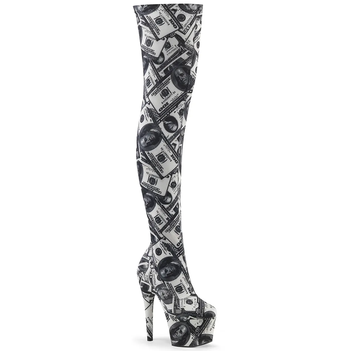 ADORE-3000DP  White-Black Stretch Fabric/White-Black Fabric