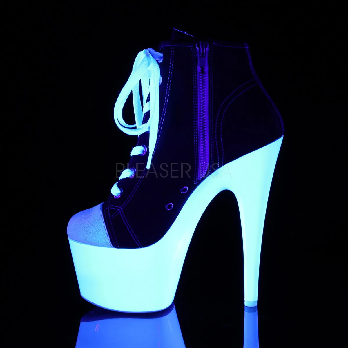 ADORE-700SK-02  Black Canvas/Neon White
