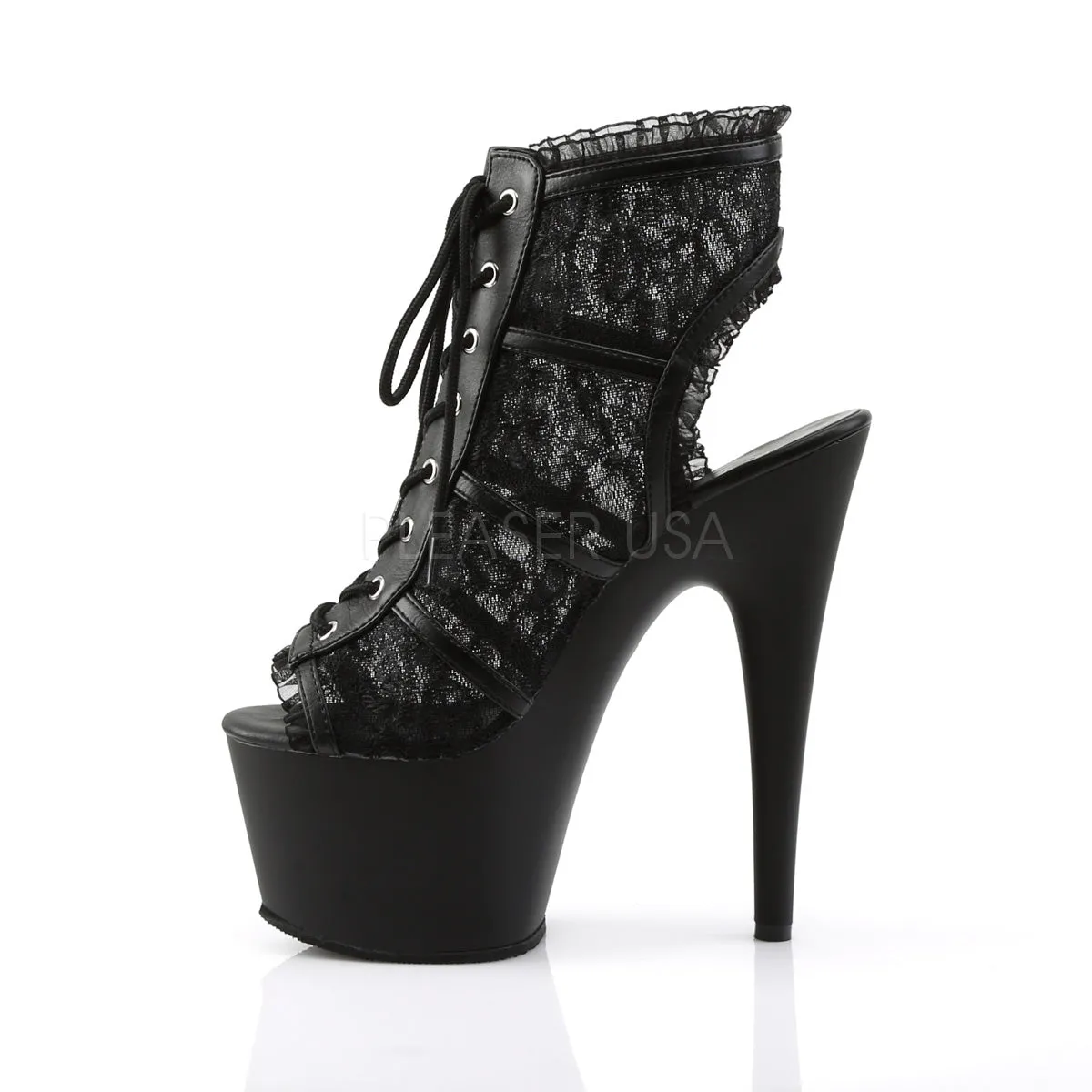 ADORE-796LC  Black Mesh Lace/Black Matte