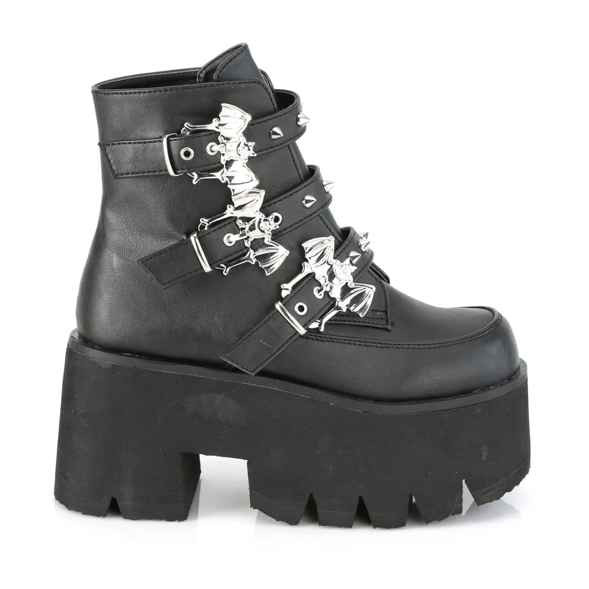 ASHES-55  Black Vegan Leather