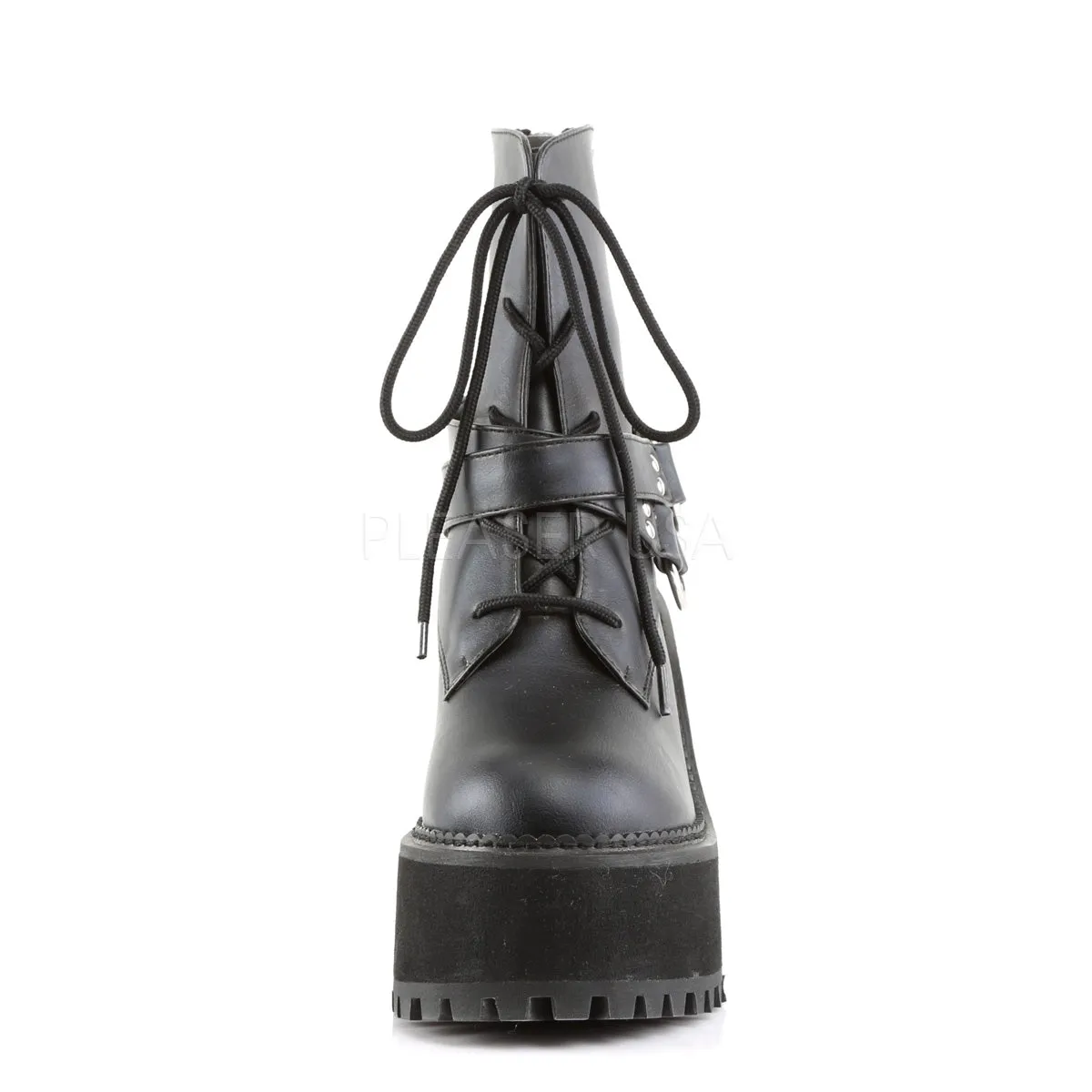 ASSAULT-101  Black Vegan Leather