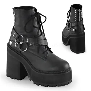 ASSAULT-101  Black Vegan Leather