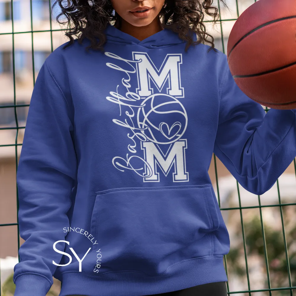 Basketball Mom Heart Hoodie