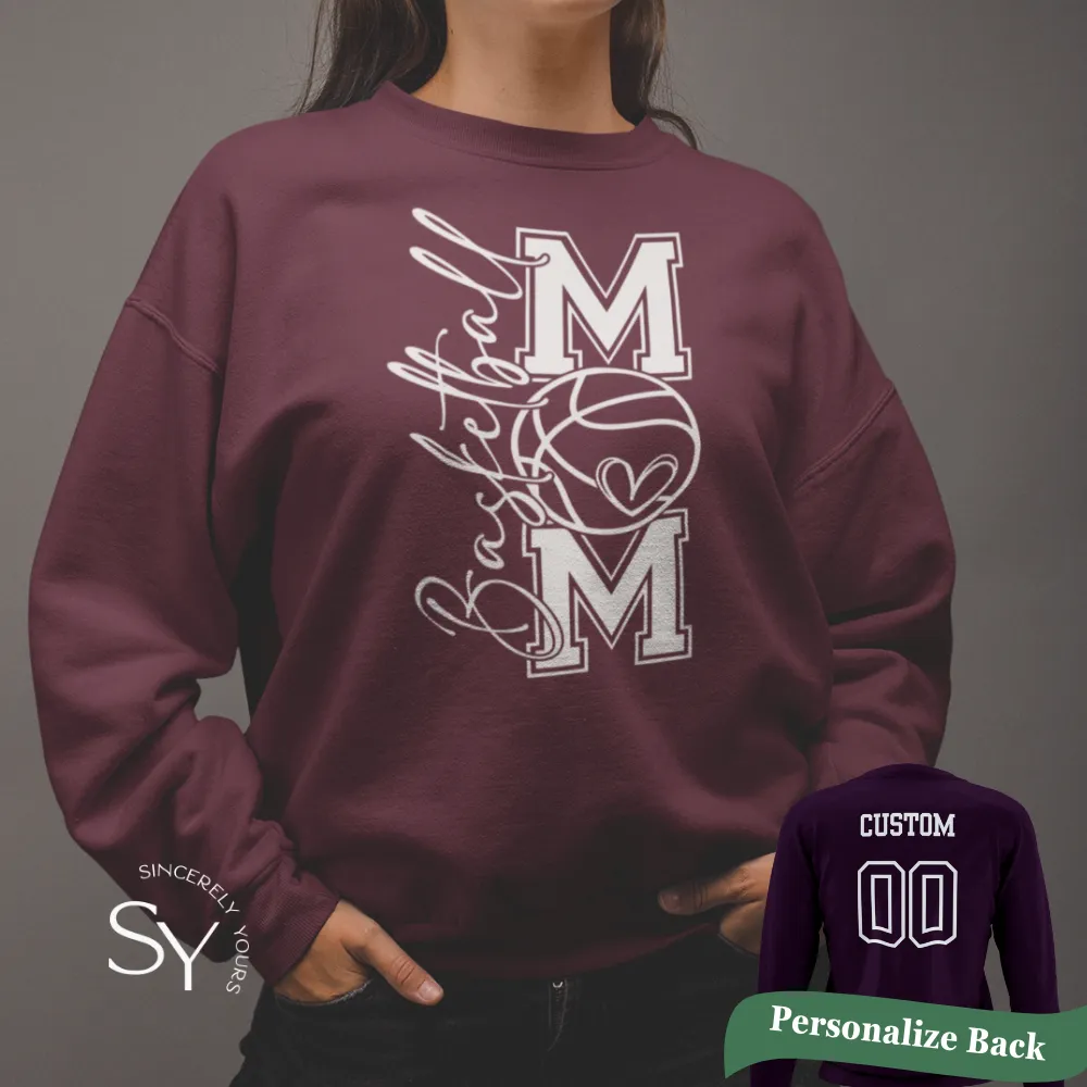 Basketball Mom Heart Sweatshirt