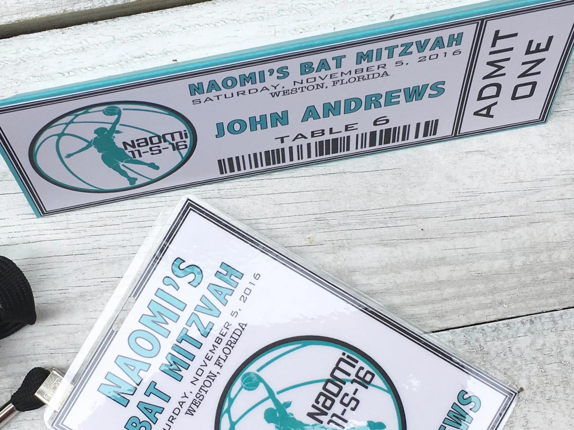 Basketball Seating Cards