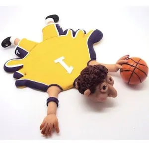 BasketballAmerican Splattered Clay Coaster