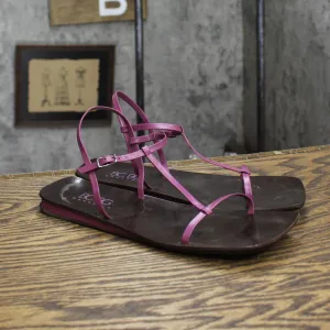 BCBG Womens Vintage Square Strappy Sandals 1673d50d622477 Purple Black 6B