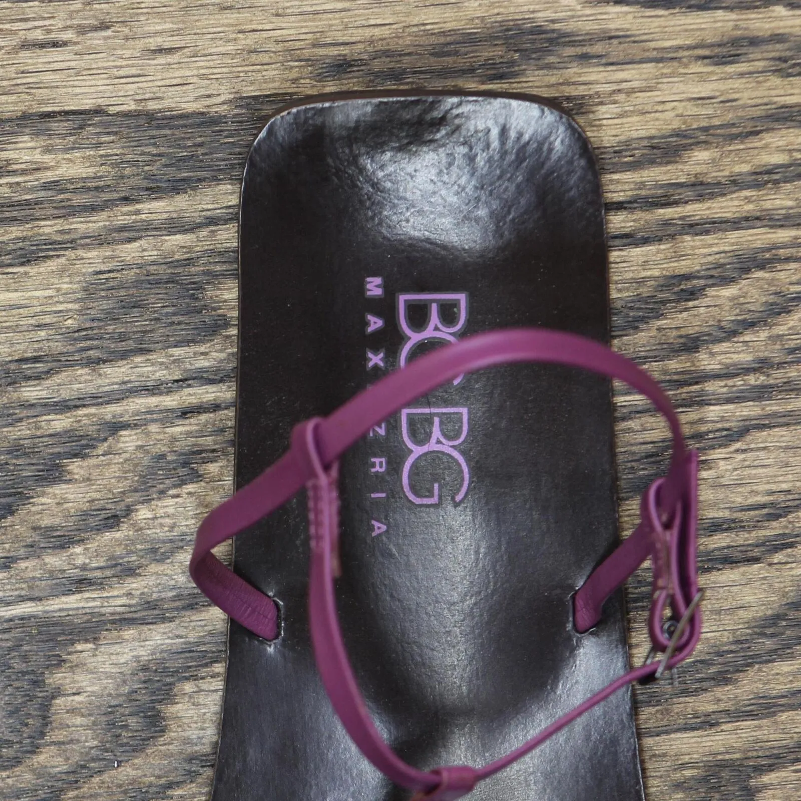 BCBG Womens Vintage Square Strappy Sandals 1673d50d622477 Purple Black 6B