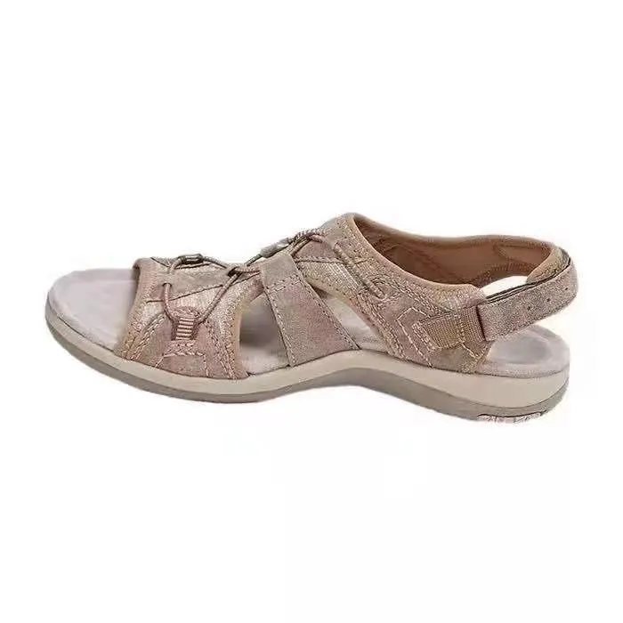 Beach Sandals Women Low-Top Round Toe Casual Sandals