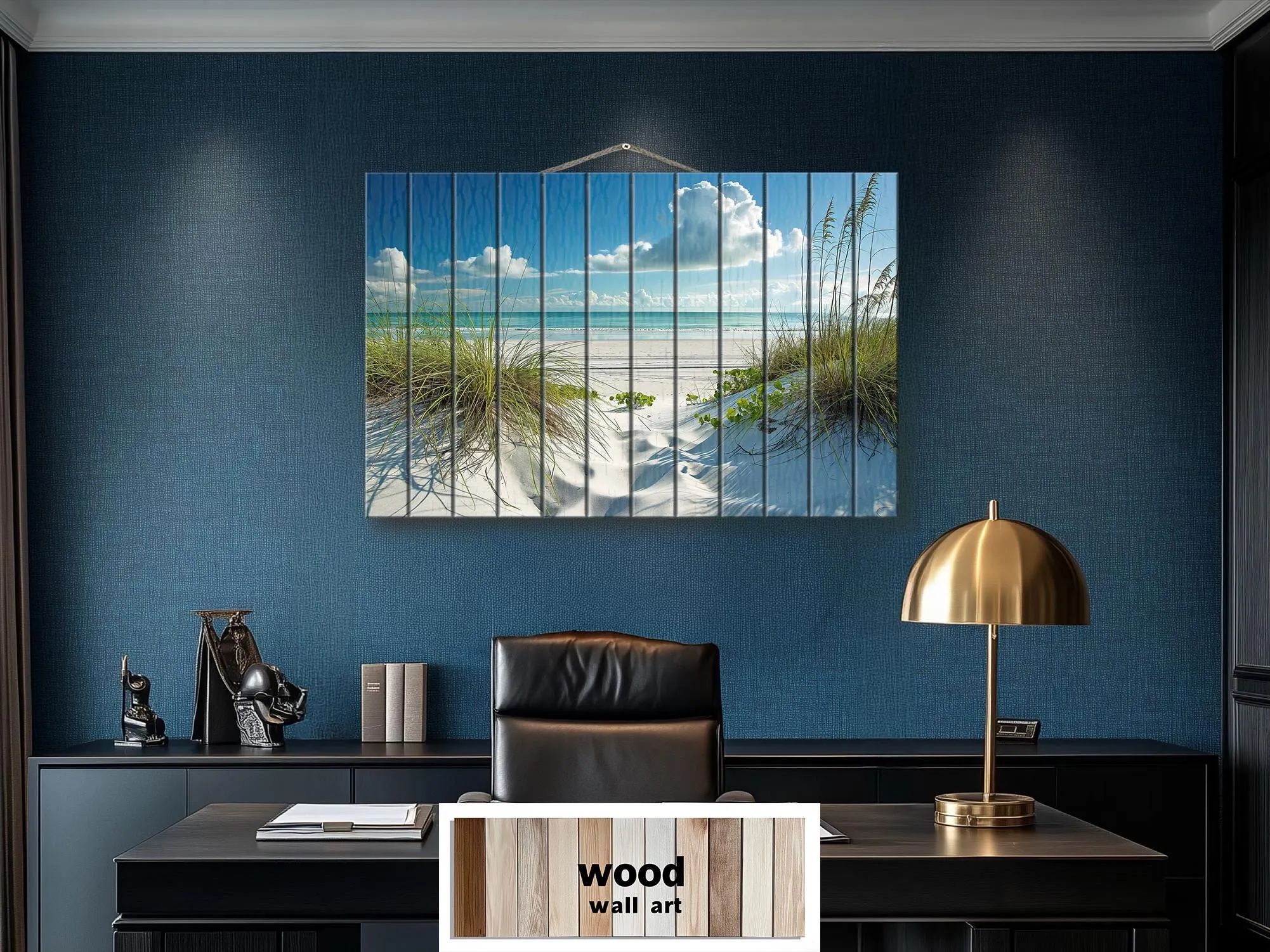 Beach Wood Wall Art - White Dunes And Grass Wood Sign