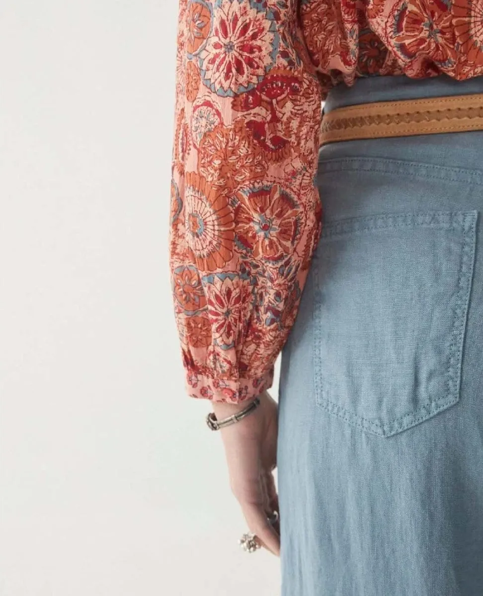 Beatrice Blouse Rust Flamingo