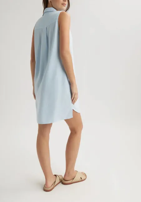 BELLA DAHL SLEEVELESS A-LINE DRESS