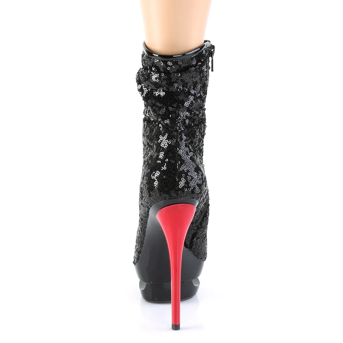 BLONDIE-R-1009  Black Sequins/Black-Red