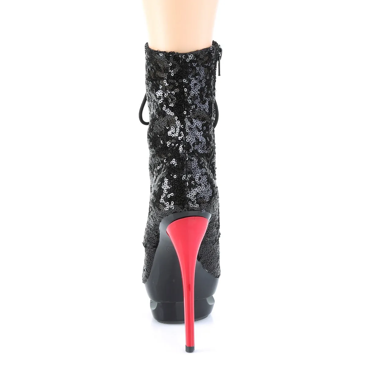BLONDIE-R-1020  Black Sequins/Black-Red