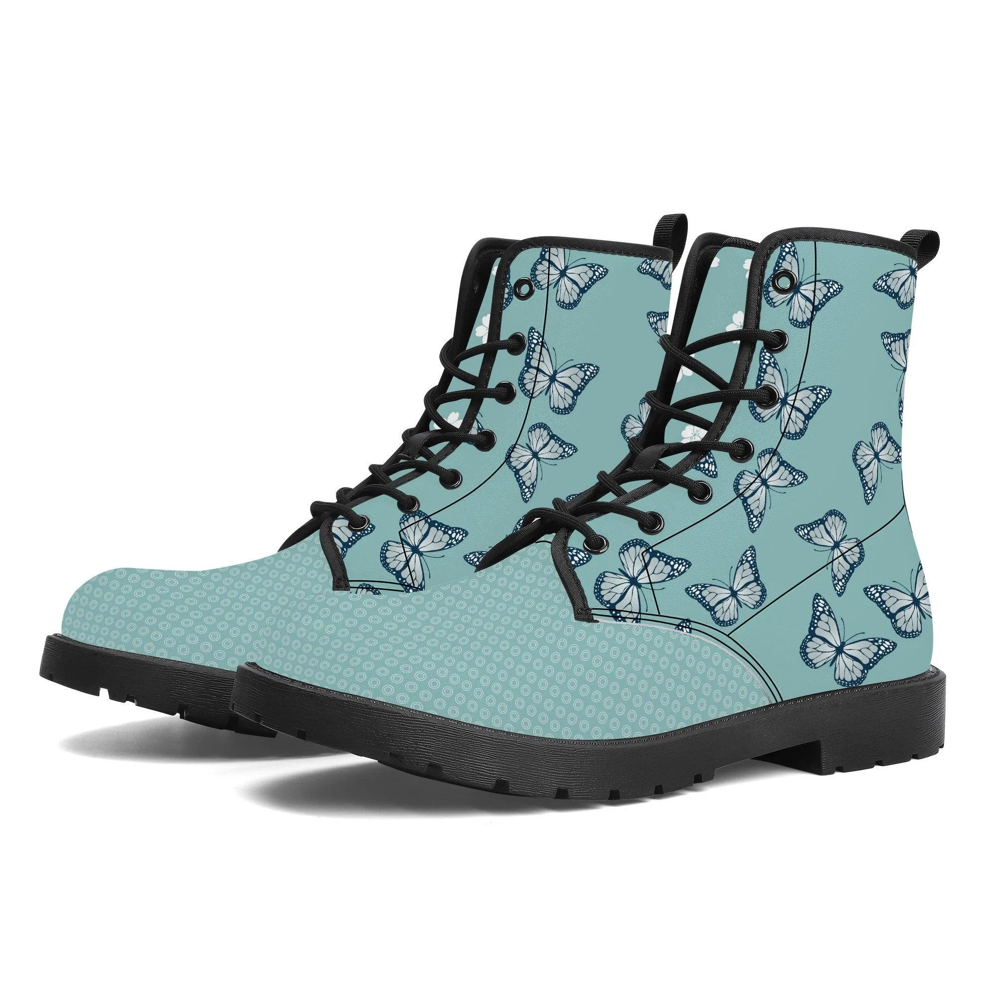 Blue Butterfly Eisen Vegan Leather Boots