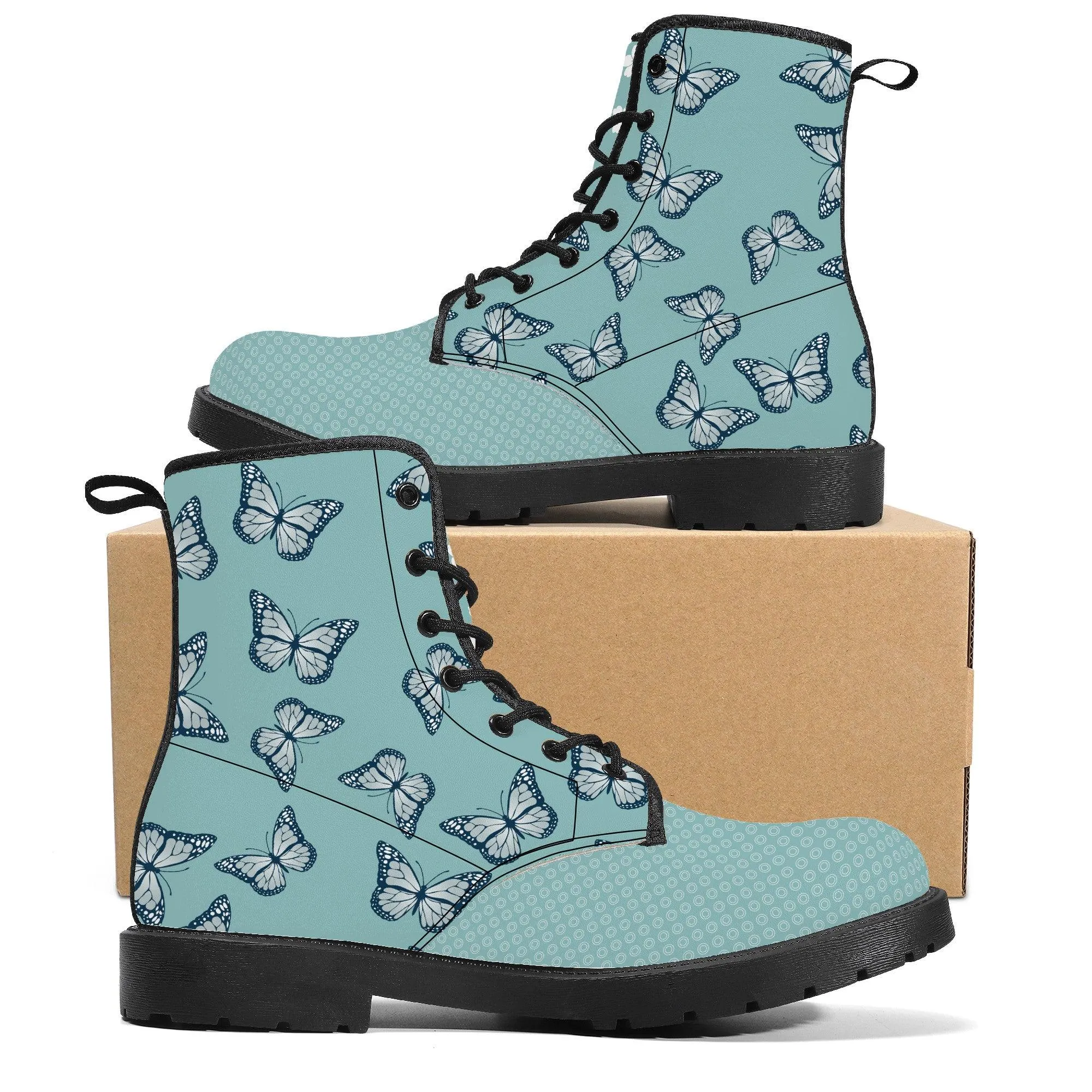 Blue Butterfly Eisen Vegan Leather Boots