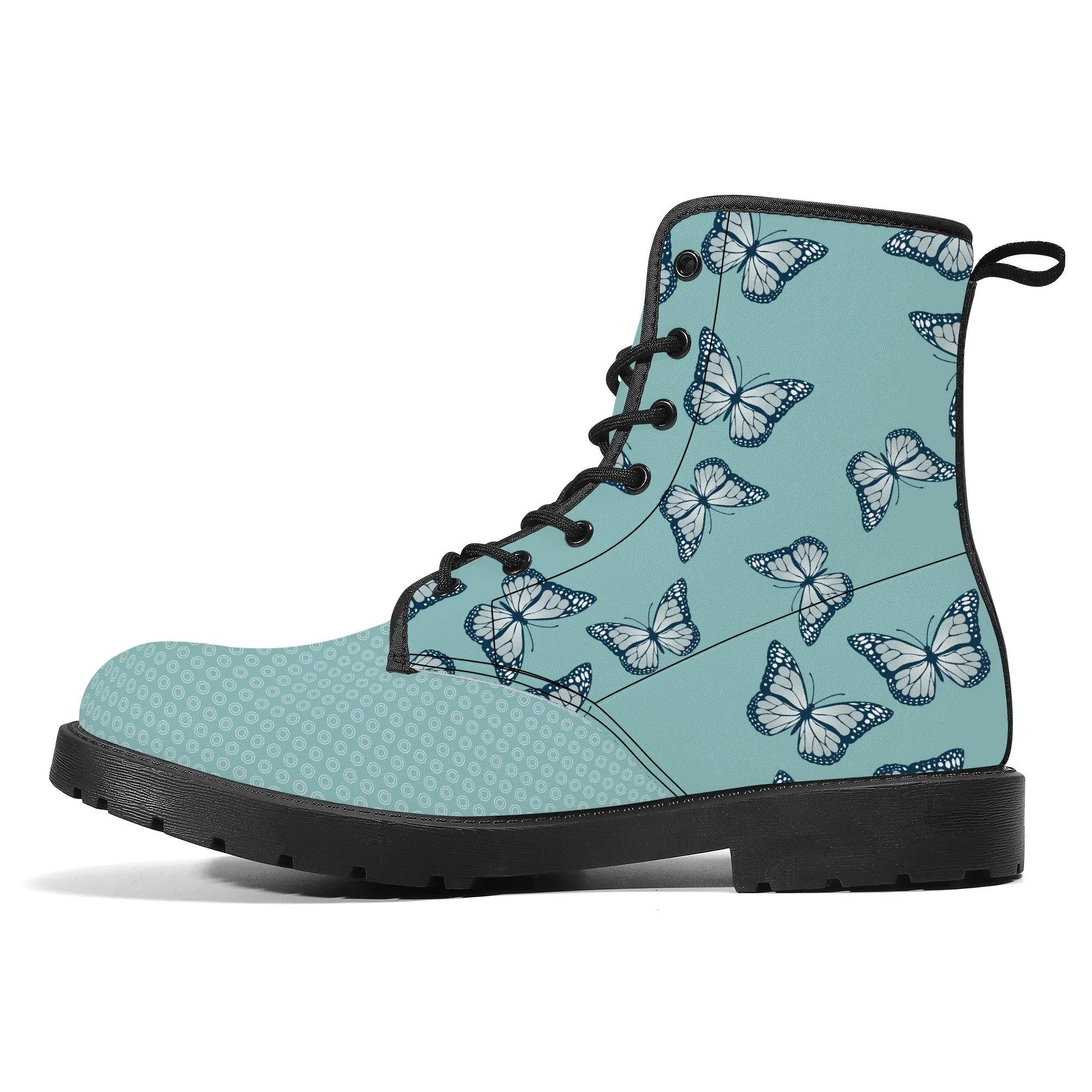 Blue Butterfly Eisen Vegan Leather Boots