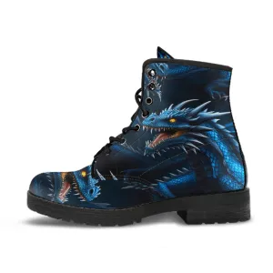 Blue Dragons Vegan Ankle Boots Lace-Up