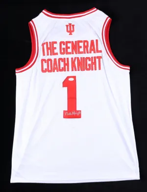Bobby Knight Signed Indiana "The General" Adidas Jersey (JSA) Hoosier Head Coach