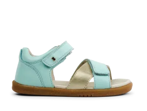 Bobux  SU Mint With Gold Sail Open Toe sandal