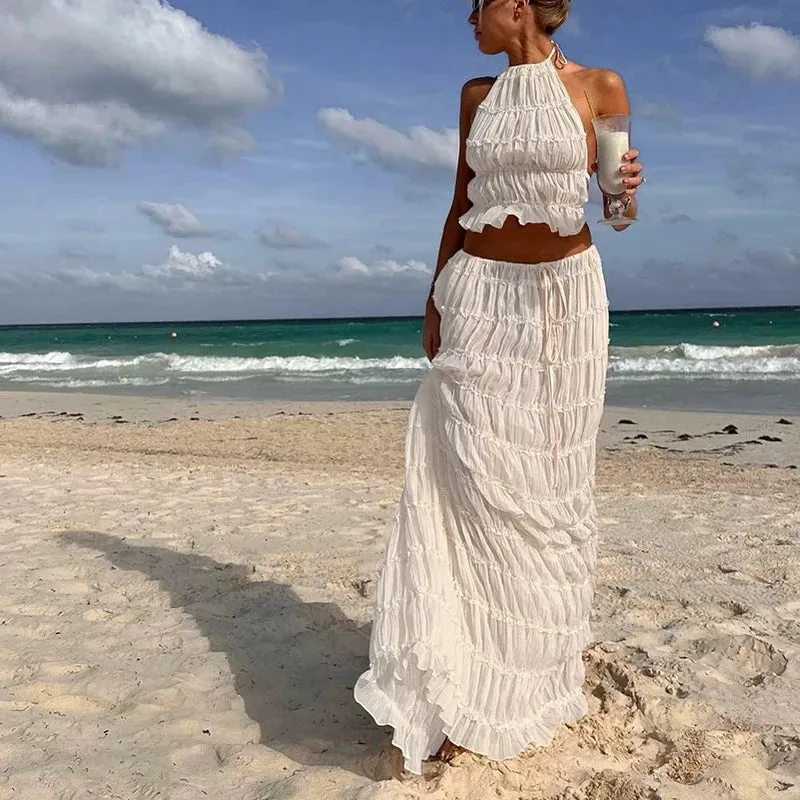 Boho Backless 2-Piece Beach Holiday Set