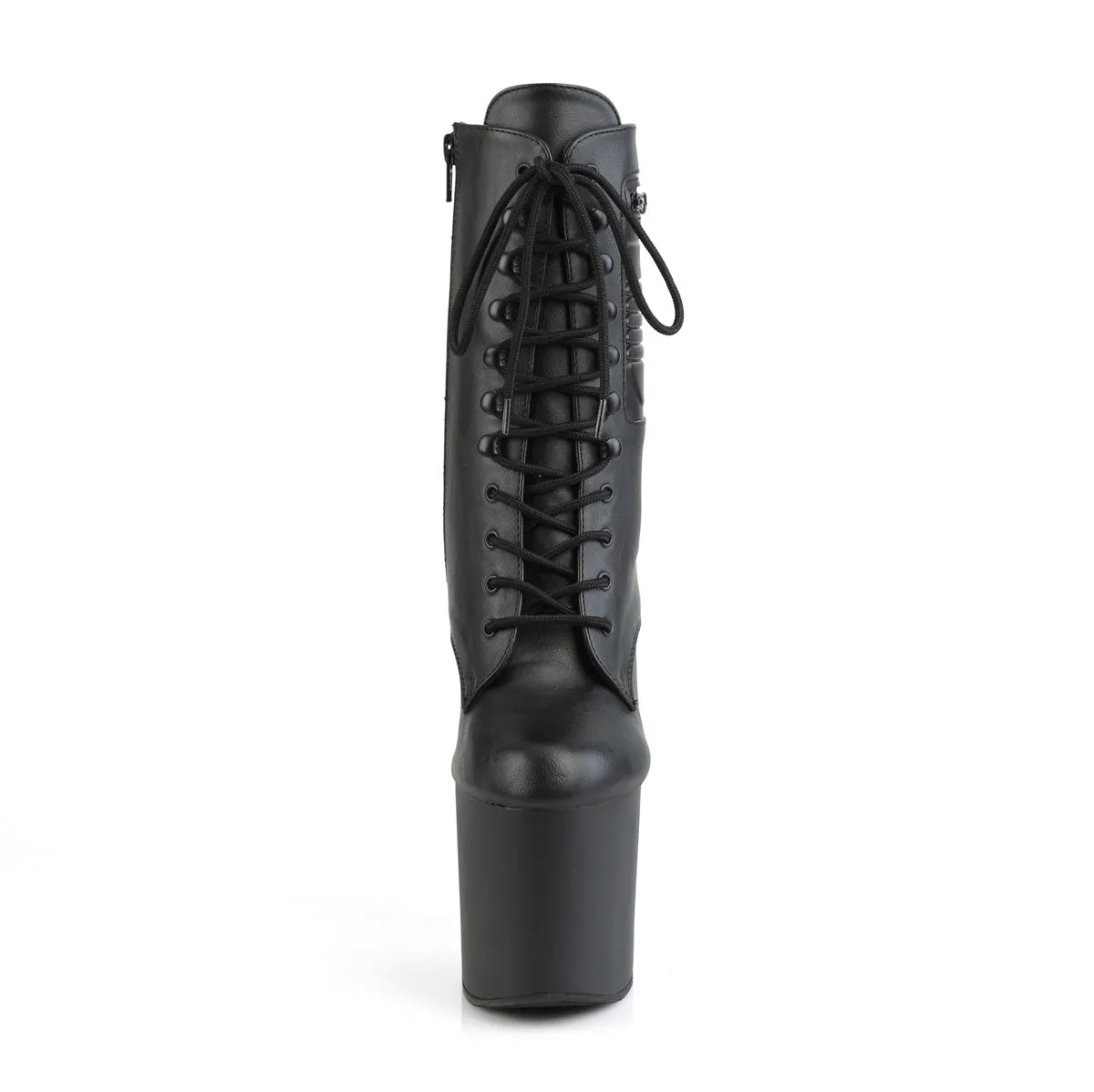 BONDGIRL-1020PK  Black Faux Leather/Black Matte