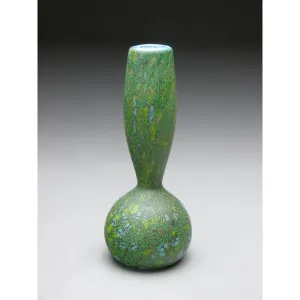 Bottle in Green Handblown Glass Vase by Thomas Spake Studios