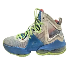 Boys Nike Lebron XIX (19) Basketball Sneaker in Dutch Blue/Lime Glow/White