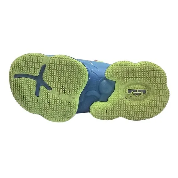 Boys Nike Lebron XIX (19) Basketball Sneaker in Dutch Blue/Lime Glow/White