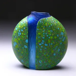 Cascade Series Alpine Cascade Handblown Glass Vase by Thomas Spake Studios