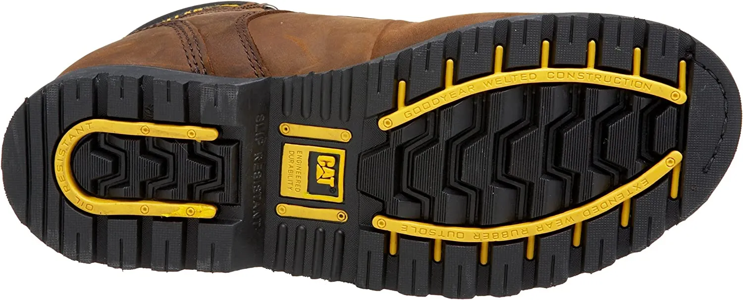 Caterpillar  Mens SALVO 8" WP ST TX Work Boot Brown