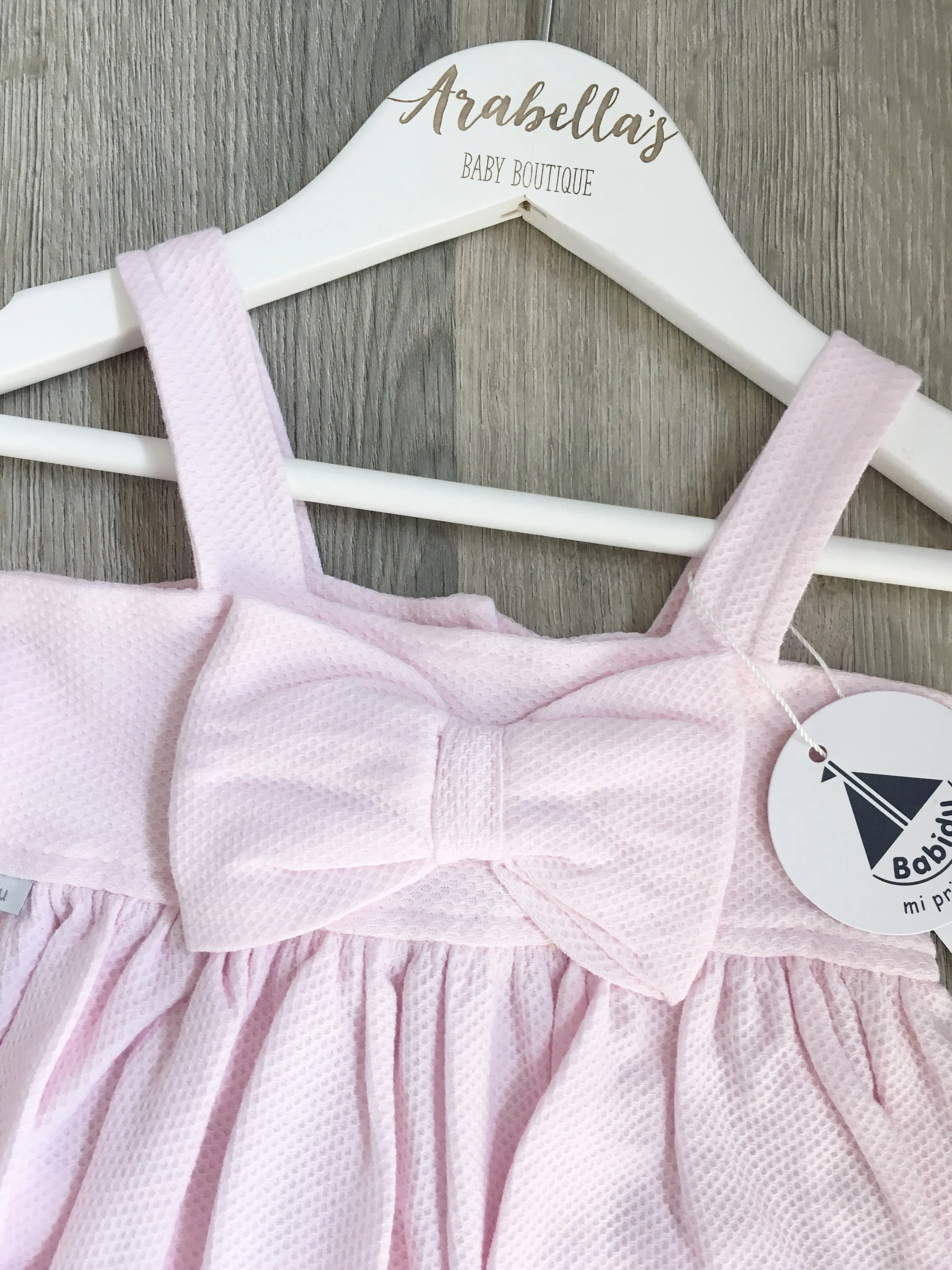 'Chloe' Pink Cotton Bow 2 Piece Outfit