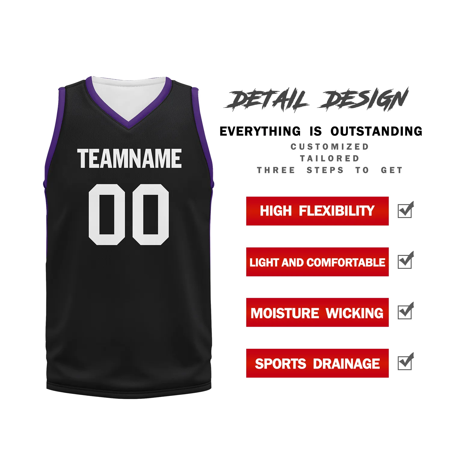 Custom Black Classic Style Sports Uniform Basketball Jersey BBJ01-bd0a70ce