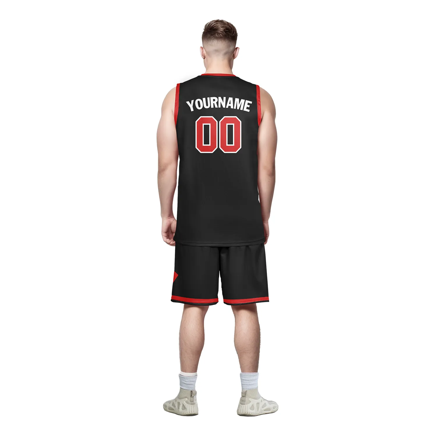 Custom Black Red Classic Style Sports Uniform Basketball Jersey BBJ01-bd0a700f