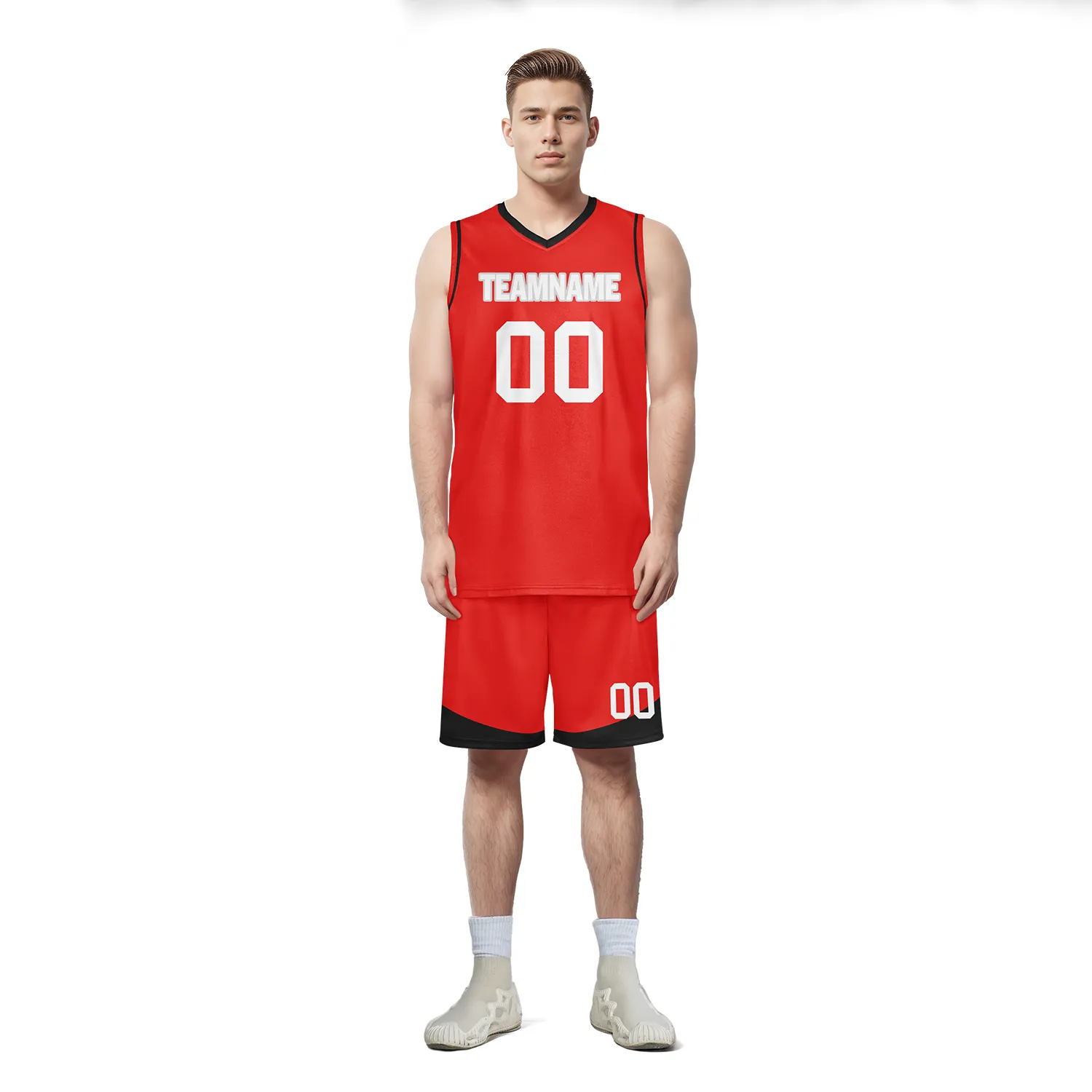 Custom Red Classic Style Sports Uniform Basketball Jersey BBJ01-bd0a70db