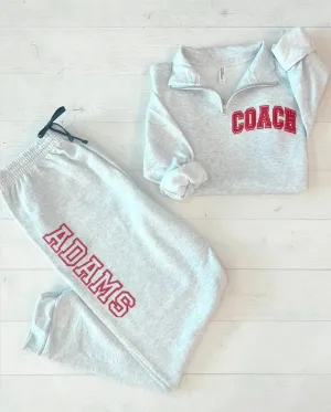 Customizable Gift for Cheerleading Coach Embossed Matching Set