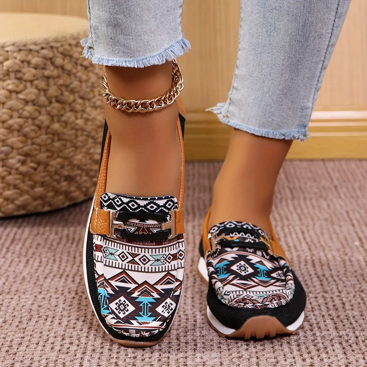 Dameslip-on loafer in de Britse stijl adembare, zachte zool