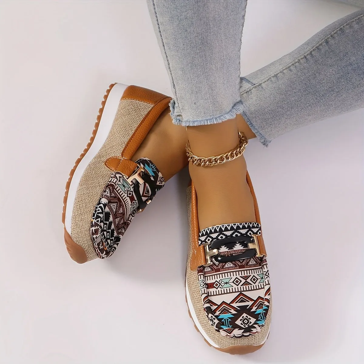 Dameslip-on loafer in de Britse stijl adembare, zachte zool