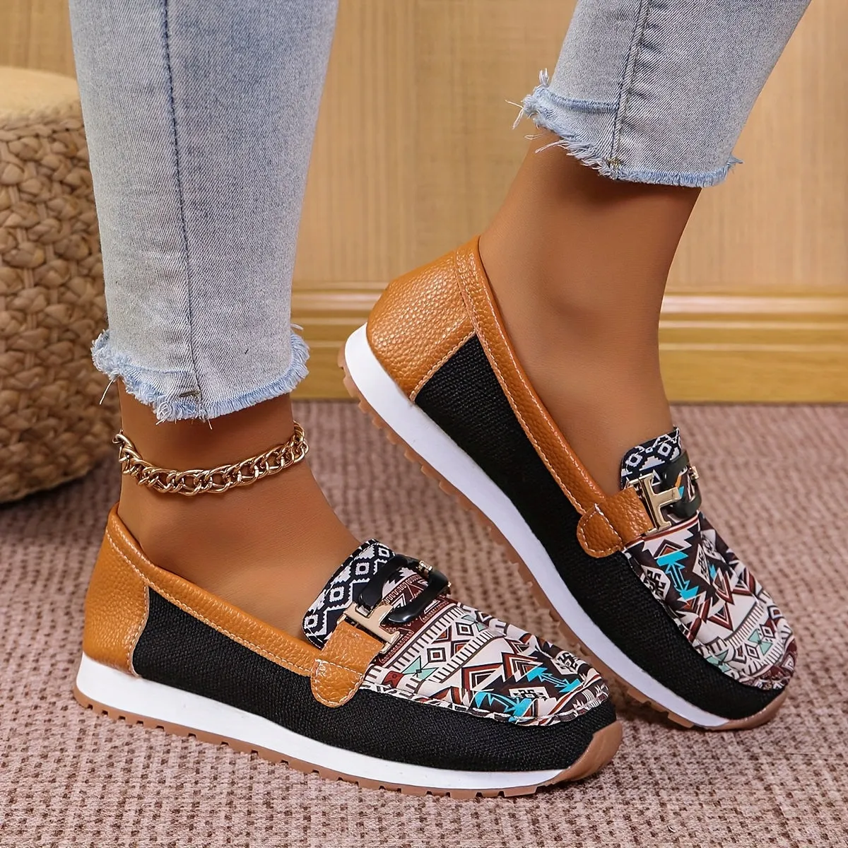 Dameslip-on loafer in de Britse stijl adembare, zachte zool