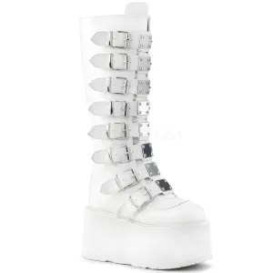 DAMNED-318  White Vegan Leather