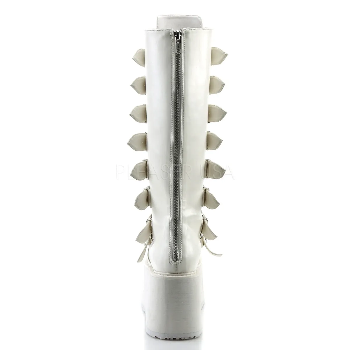 DAMNED-318  White Vegan Leather