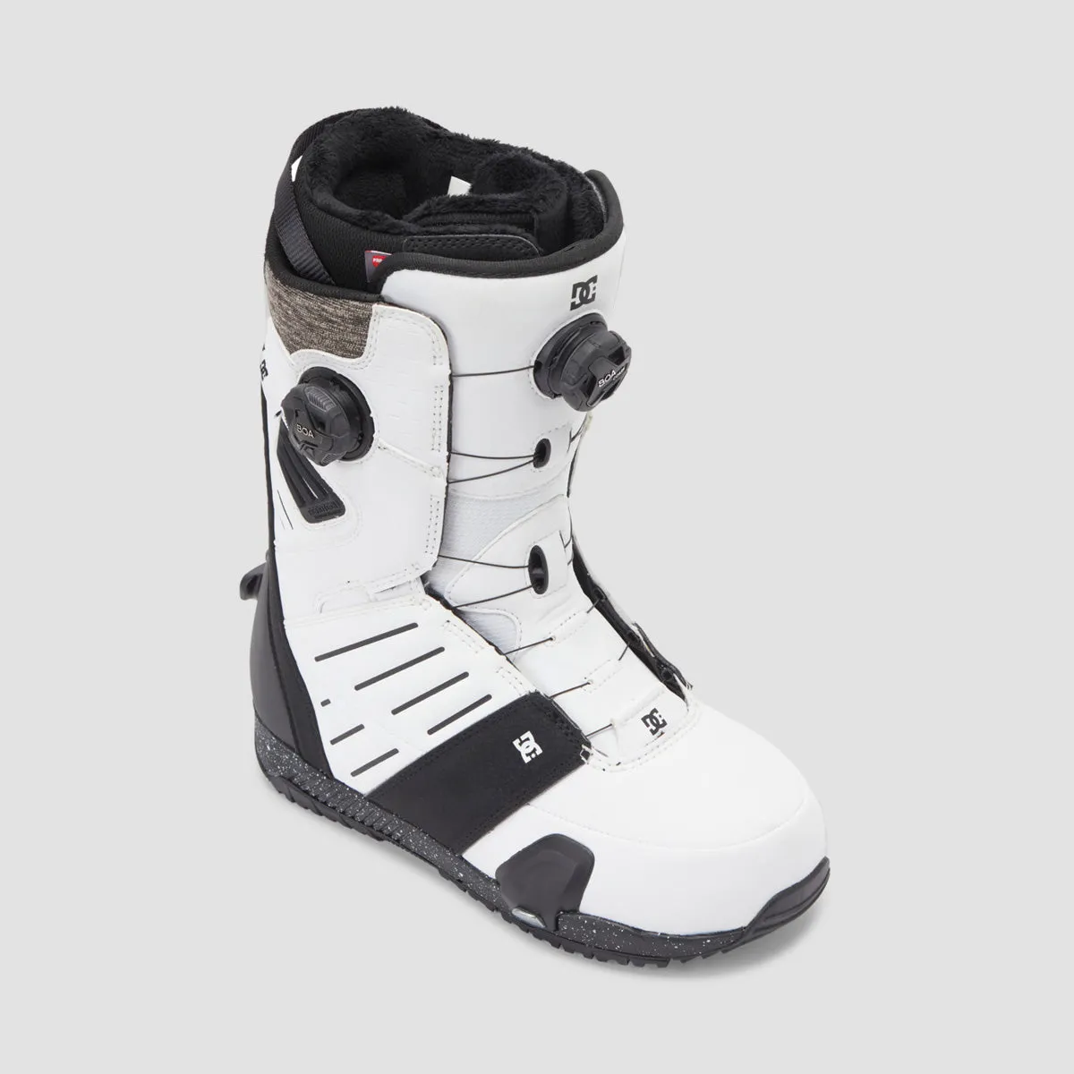DC Judge BOA Step On Snowboard Boots White/Black Print